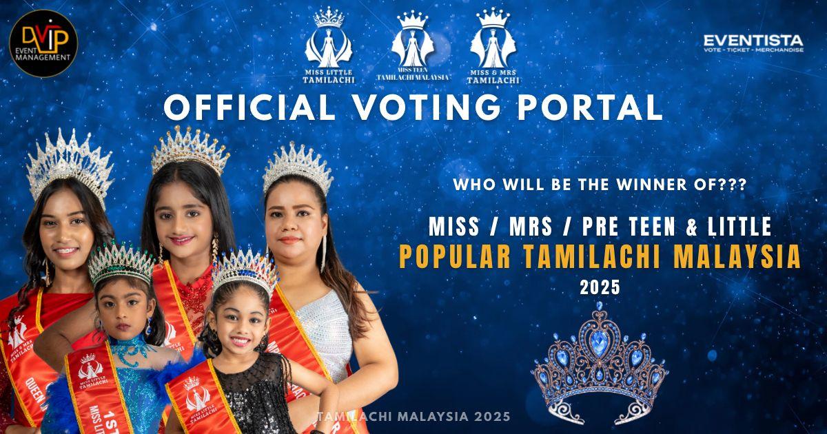 Miss Mrs Pre Teen Little Tamizhachi Malaysia 2025
